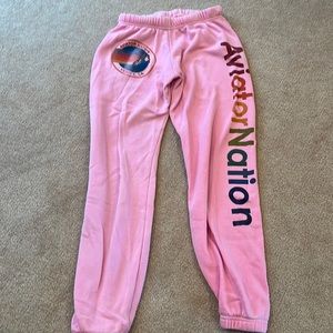 Aviator Nation pink sweatpants- xs. Good condition!!